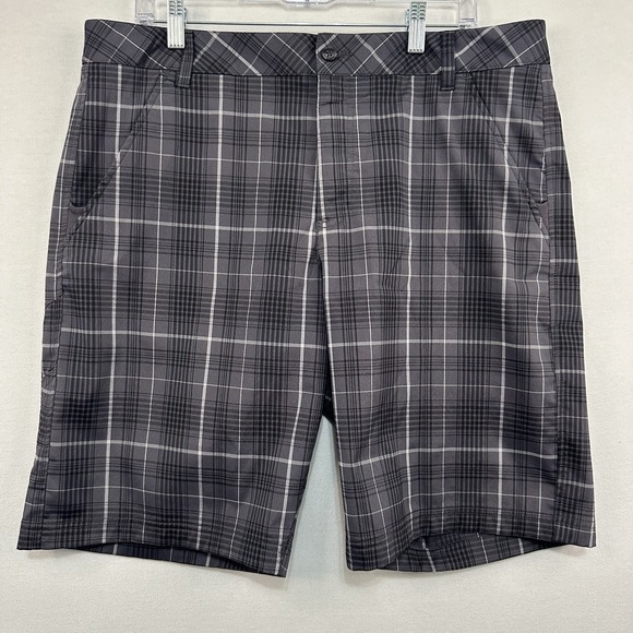 Fila Other - Fila Sport‎ Golf Shorts Men's Sz 36 Black Plaid Chino Lightweight